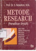 Merode research (penelitian ilmiah) :usul tesis, desain penelitian, hipotesis, validitas, sampling, populasi, observasi, wawancara, angket.
