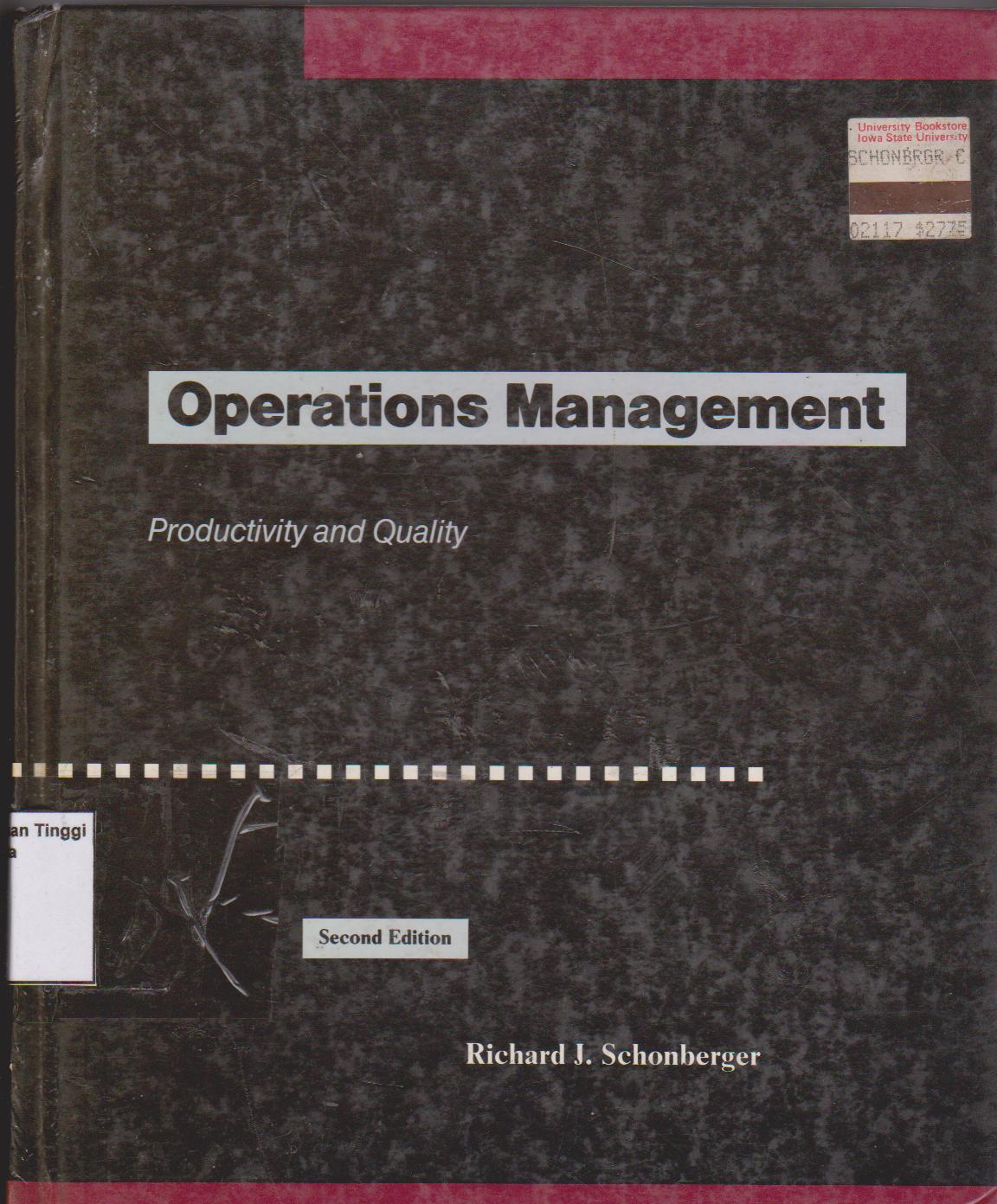 Operations management: productivity and quality second edition