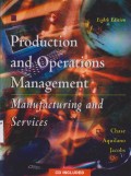 Production and operations management: manufacturing and service