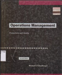 Image of Operations management: productivity and quality second edition